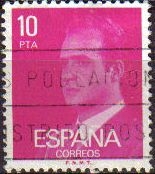 ESPAÑA 1977 2394 Sello Serie Basica Rey Don Juan Carlos I 10p usado